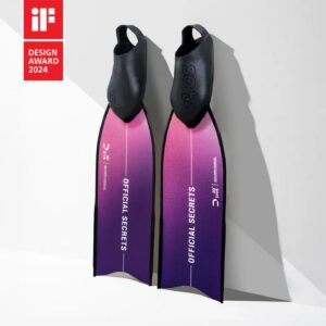 【OFFICIAL SECRETS】RAY3D SHORT CHROME STELLAR PURPLE 高性能碳纖維光鉻紫短蛙鞋（亮面）