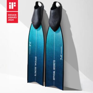【OFFICIAL SECRETS】RAY3D SHORT CHROME AQUA TEAL 高性能碳纖維光鉻波光綠短蛙鞋（亮面）