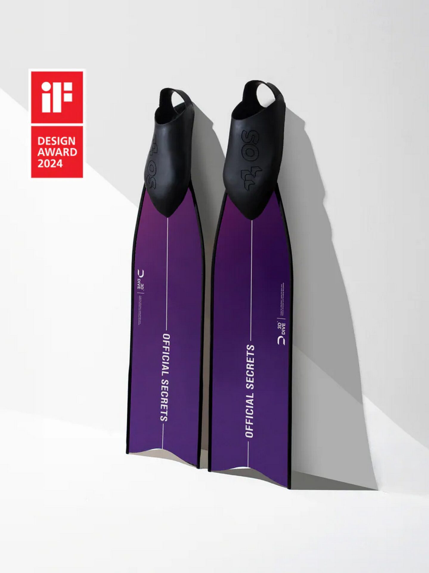 【OFFICIAL SECRETS】RAY3D CHROME STELLAR PURPLE 高性能碳纖維光鉻紫長蛙鞋（亮面）