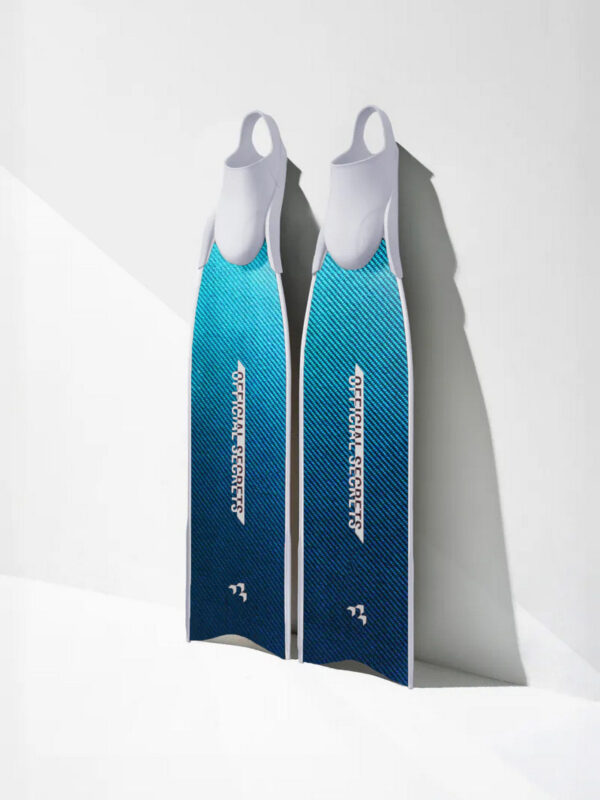 【OFFICIAL SECRETS】PIPER HP CHROME AQUA TEAL 碳纖維光鉻波光綠短蛙鞋（亮面）