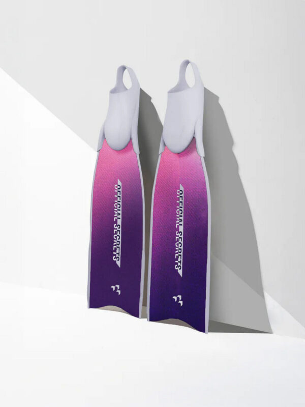 【OFFICIAL SECRETS】PIPER SHORT HP CHROME STELLAR PURPLE碳纖維光鉻紫短蛙鞋（亮面）