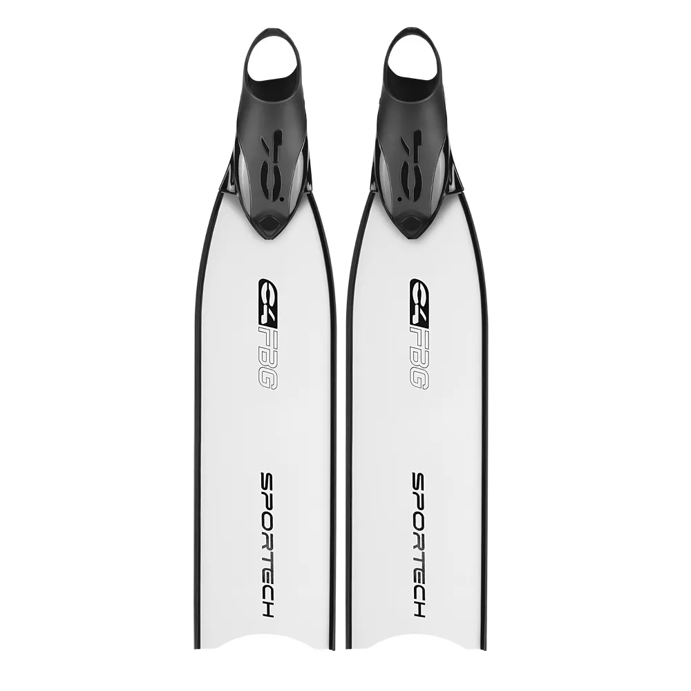 C4 SPORTECH FBG 玻纖自由潛水蛙鞋（白色）
